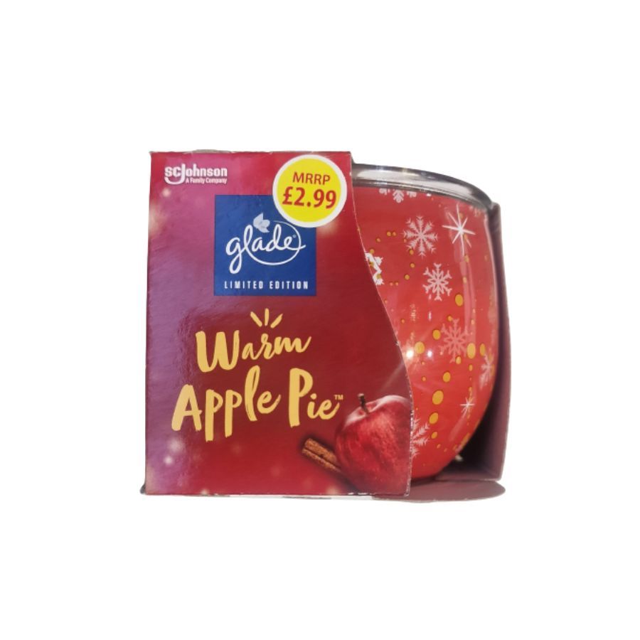Glade Candle Warm Apple Pie & Cinnamon 108g PM £2.99