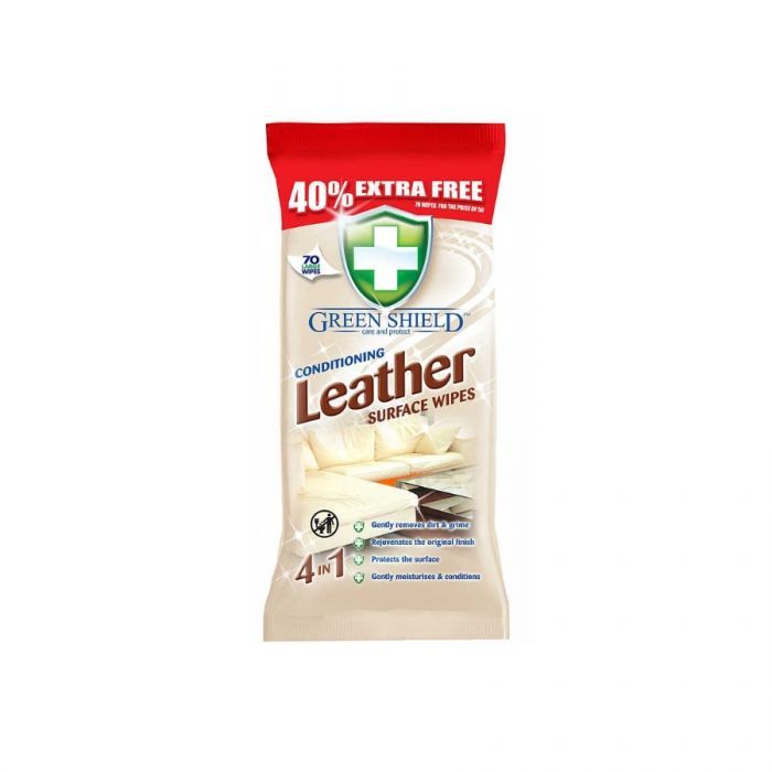 Green Shield Leather Surface Wipes 70's