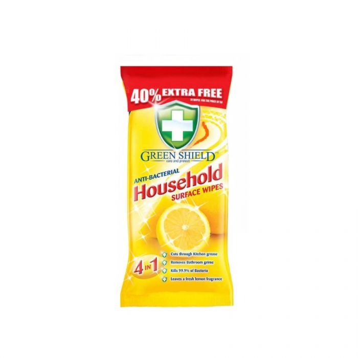 Green Shield Antibacterial Household Surface Wipes 70's
