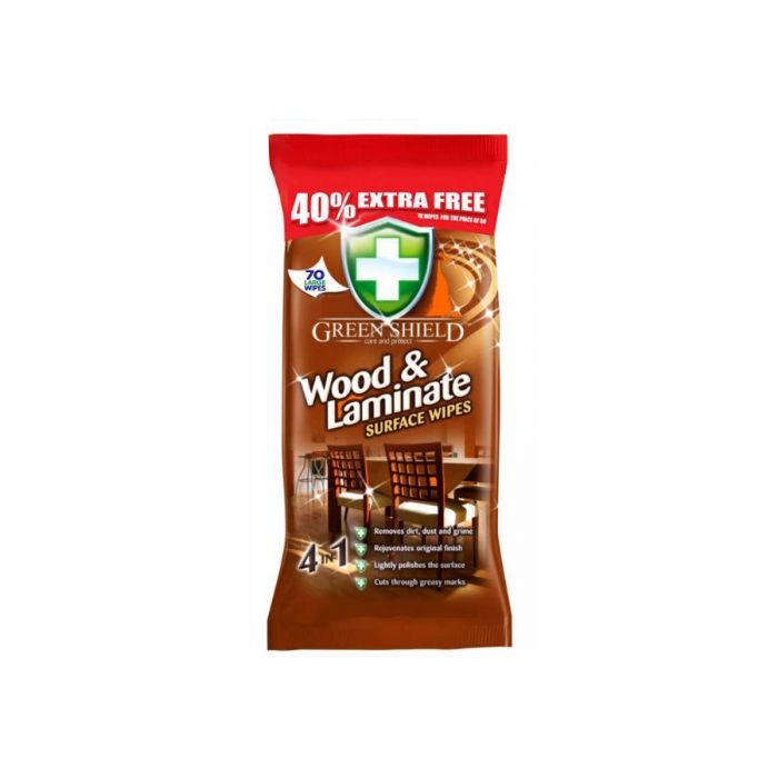 Green Shield Wood & Laminate Surface Wipes 70's