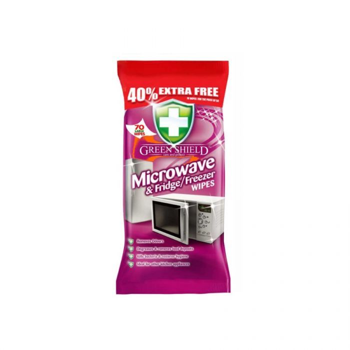Green Shield Microwave & Fridge / Freezer Wipes 70's